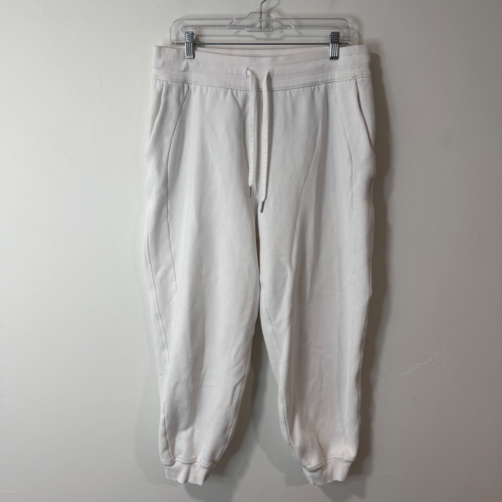 Lululemon Women's Scuba High-Rise Jogger White Fleece Sweatpants 10